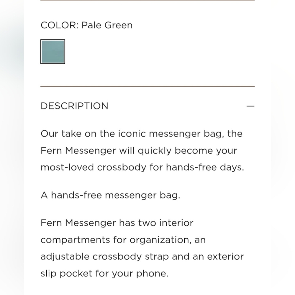 Pale Green Crossbody Bag with Gold Hardware and Flap Closure - Picture 12 of 12